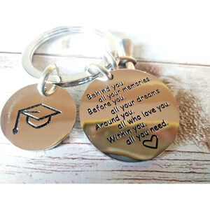 Behind You All Your Memories Graduation Key Ring Gift NIB